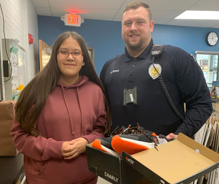 SRO Pulsifer with CHS student